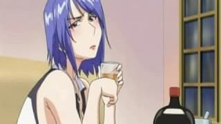 Une teen aux cheveux bleu, pour une baise sublime