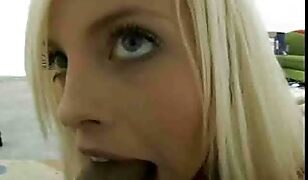 Britney Angel sucks cock and takes a load