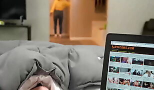 Busty Stepmom Quinn Waters Caught Her Stepson Fapping
