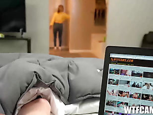 Busty Stepmom Quinn Waters Caught Her Stepson Fapping