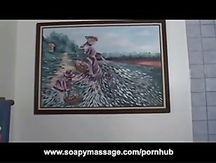 Asian Interracial Threesome Soapy Massage and Happy Ending