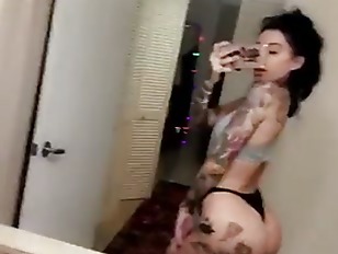 alby rydes showing her thong and big booty on instagram